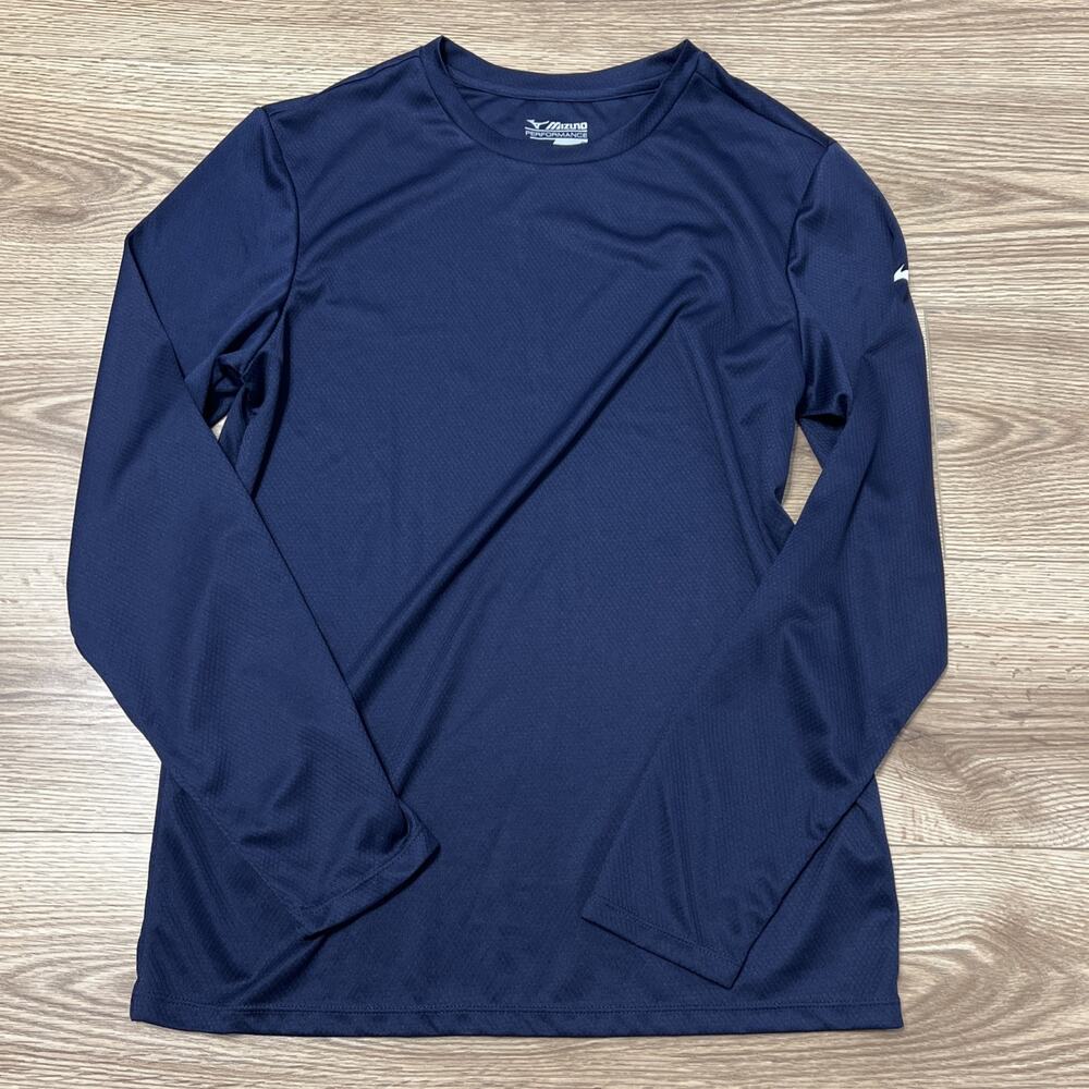 Mizuno Men’s Blue Long Sleeve Performance Pullover Volleyball Size Small (A31)